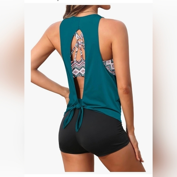 Aqua Eve Other - Aqua Eve 3 piece Tankini Swimsuit #1075, 1076